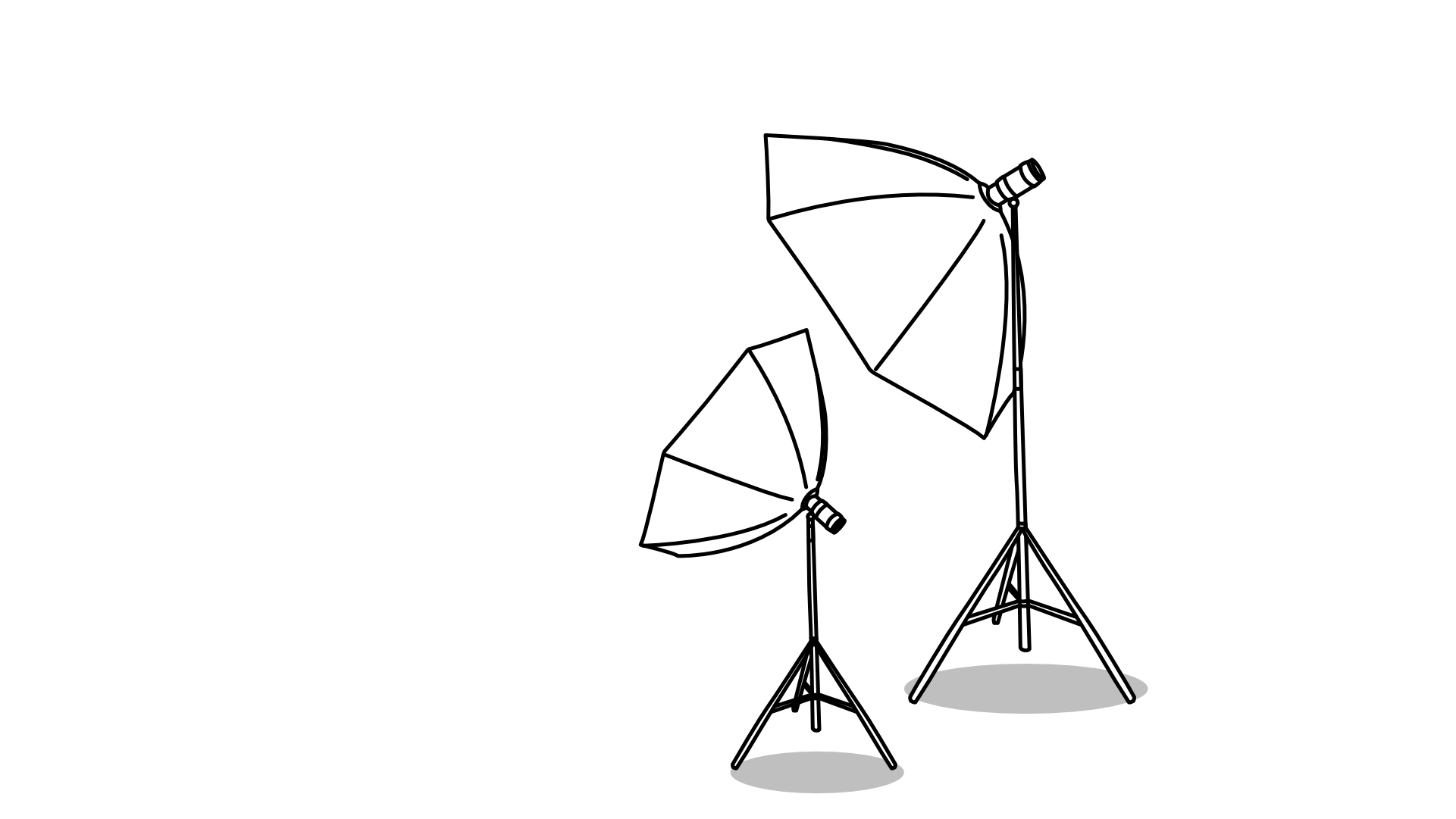 Nasse Foto Logo mit Foto-Softboxen
